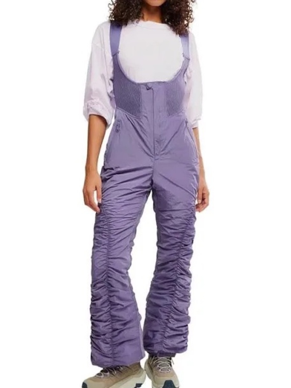 Free People Movement Lift Love Ski Bib Snow Pant Graphite Lavender sz Med NWOT